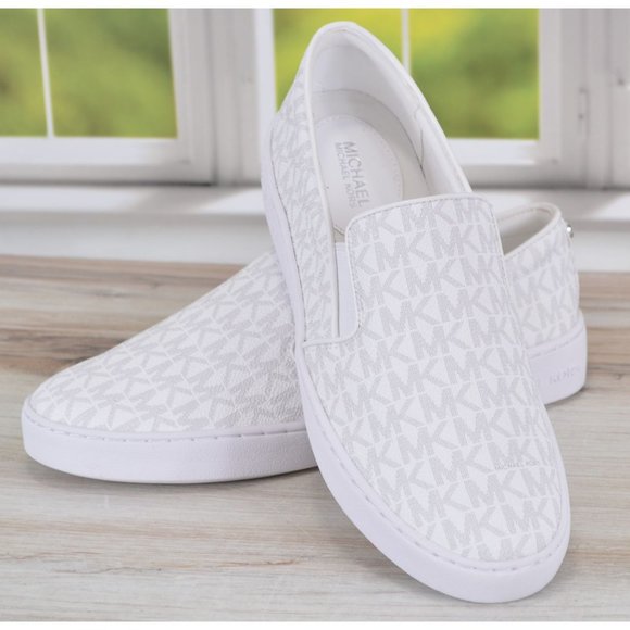 NEW Michael Kors Signature Canvas KEATON Slip On Sneakers Shoes - Picture 1 of 8